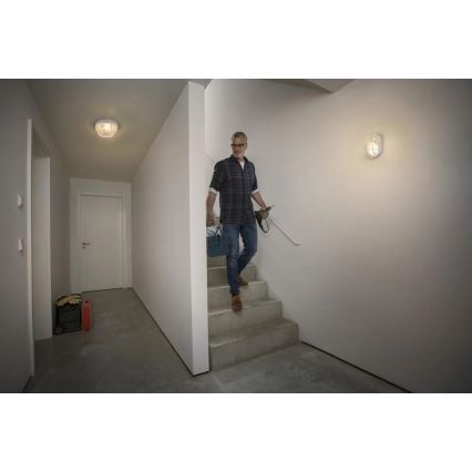 Osram - Arandela de parede para exterior BULKHEAD 1xE27/10W/230V IP54 branca