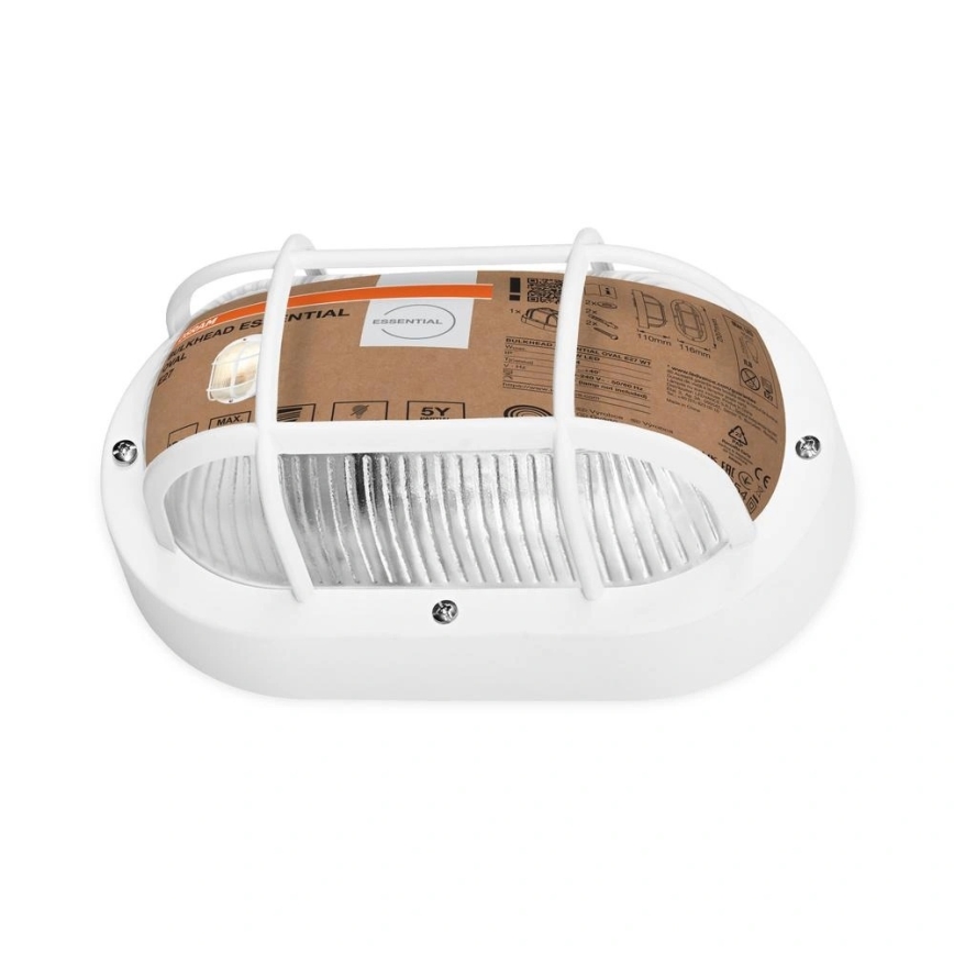 Osram - Arandela de parede para exterior BULKHEAD 1xE27/10W/230V IP54 branca