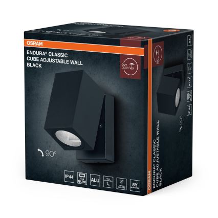 Osram - Arandela exterior ENDURA CLASSIC 1xGU10/35W/230V IP44 preta