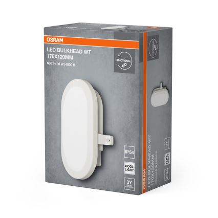 Osram - Arandela LED para exterior BULKHEAD LED/6W/230V IP54 branca
