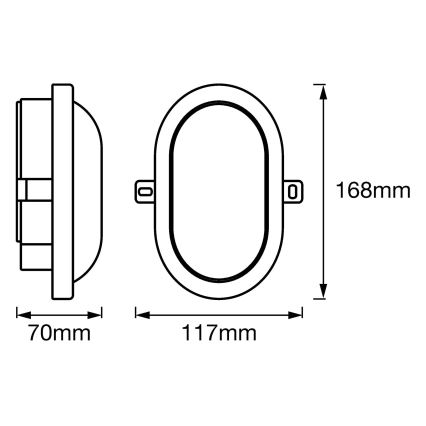 Osram - Arandela LED para exterior BULKHEAD LED/6W/230V IP54 branca