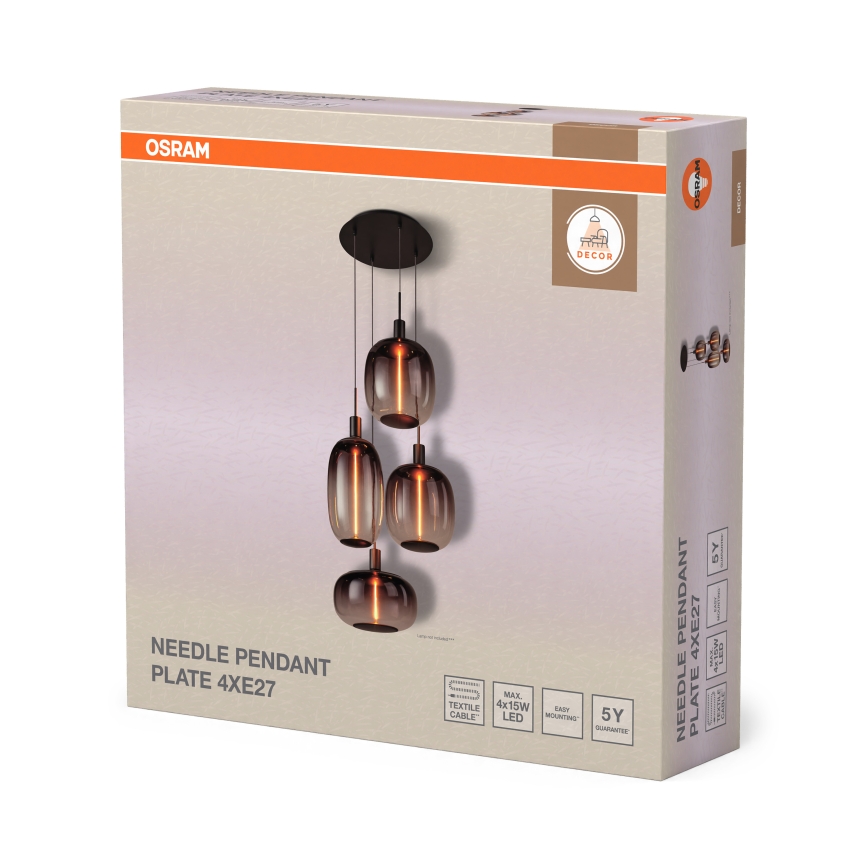 Osram - Cabo de alimentação NEEDLE PENDANT 4xE27/25W/230V antracite