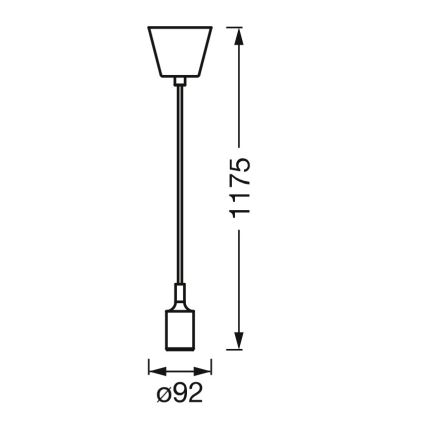 Osram - Cabo de alimentação PENDULUM BELL 1xE27/15W/230V branco