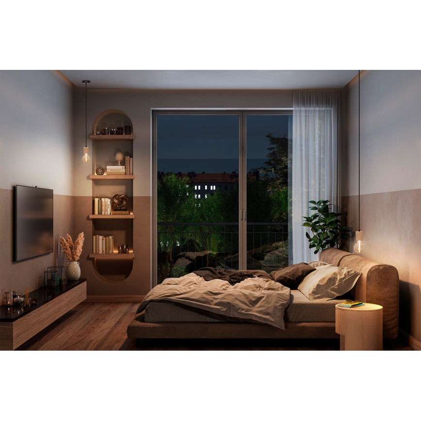 Osram - Cabo de alimentação PENDULUM CYLINDER 1xE27/15W/230V em madeira