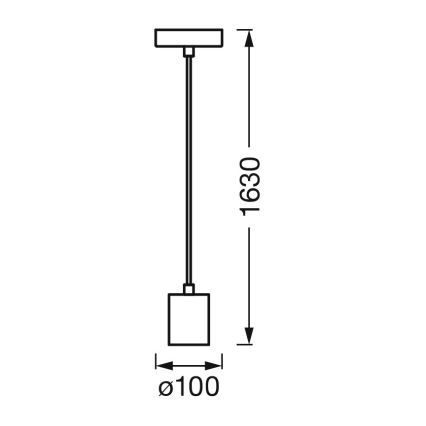Osram - Cabo de alimentação PENDULUM CYLINDER 1xE27/15W/230V em madeira