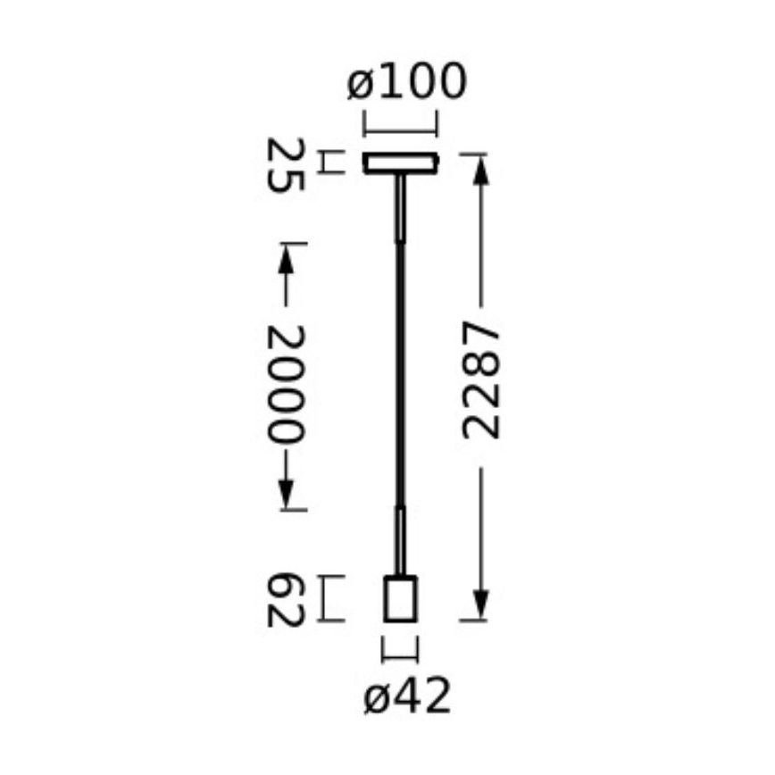 Osram - Cabo de alimentação PENDULUM NEEDLE 1xE27/15W/230V