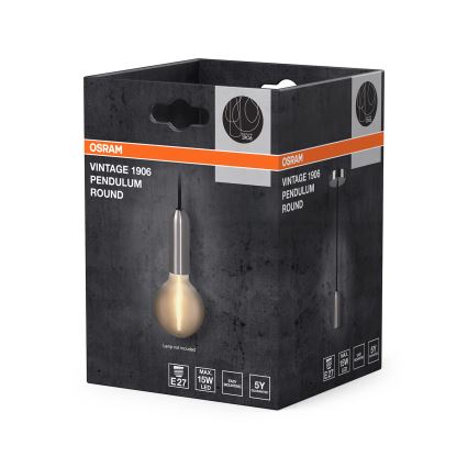 Osram - Cabo de alimentação PENDULUM ROUND 1xE27/15W/230V cromado brilhante