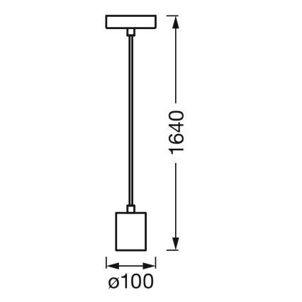 Osram - Cabo de alimentação PENDULUM ROUND 1xE27/15W/230V cromado brilhante