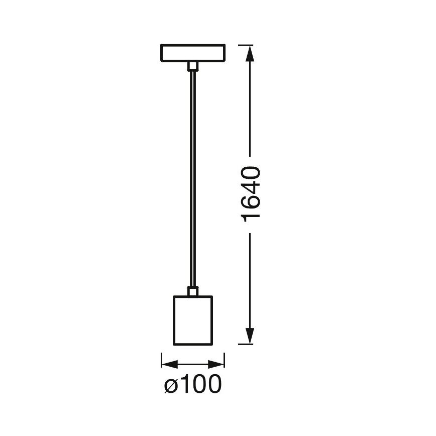 Osram - Cabo de alimentação PENDULUM ROUND 1xE27/15W/230V cromado brilhante