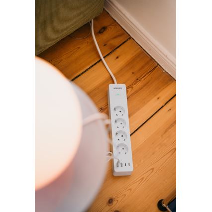 Osram - Cabo de extensão SMART+ 4Z tipo F + 2xUSB-A + 2xUSB-C Wi-Fi
