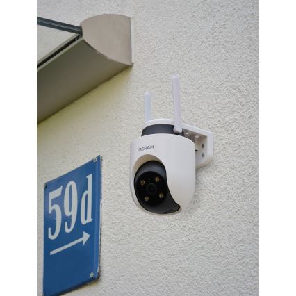 Osram - Câmara exterior inteligente 360° com sensor 2K SMART+ 230V IP65 Wi-Fi