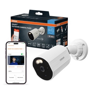 Osram - Câmara exterior inteligente com sensor 2K SMART+ 230V IP67 Wi-Fi