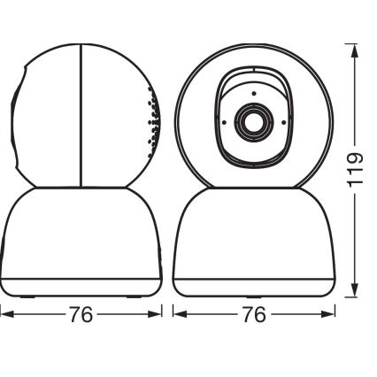 Osram - Câmara interior inteligente 360° com sensor 2K SMART+ 230V Wi-Fi