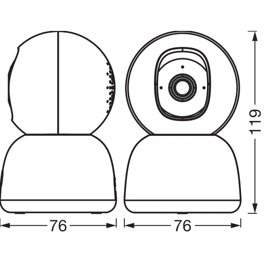 Osram - Câmara interior inteligente 360° com sensor 2K SMART+ 230V Wi-Fi