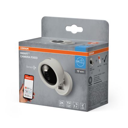 Osram - Câmara interior inteligente com sensor 2K SMART+ 230V Wi-Fi
