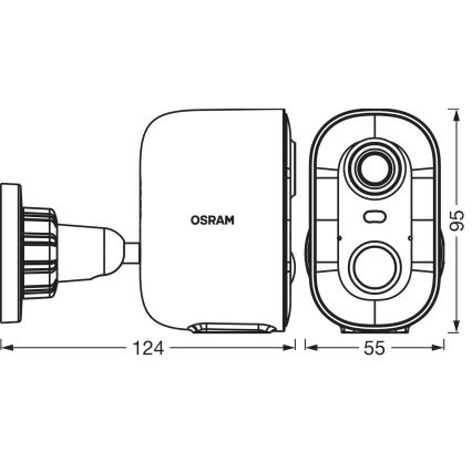 Osram - Câmara solar inteligente com sensor 2K SMART+ 5V 5200 mAh IP66 Wi-Fi