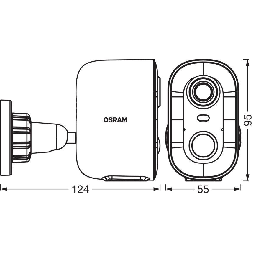 Osram - Câmara solar inteligente com sensor 2K SMART+ 5V 5200 mAh IP66 Wi-Fi