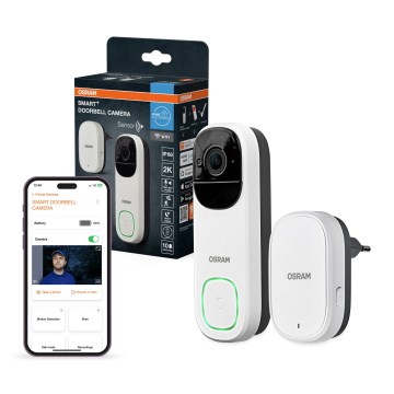 Osram - Campainha de vídeo inteligente com sensor 2K SMART+ 230V IP66 Wi-Fi