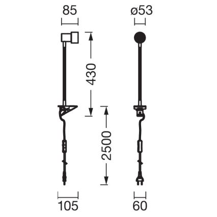 Osram - Candeeiro com clipe CLIP STEP FLEX 1xGU10/5W/230V cromo fosco