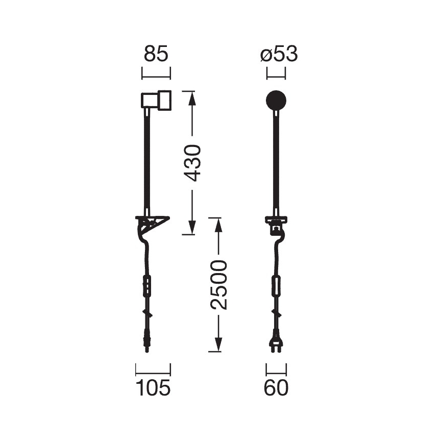 Osram - Candeeiro com clipe CLIP STEP FLEX 1xGU10/5W/230V cromo fosco