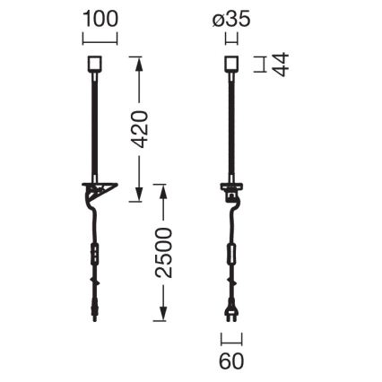 Osram - Candeeiro com clipe CLIP TUBE FLEX 1xGU10/5W/230V preto