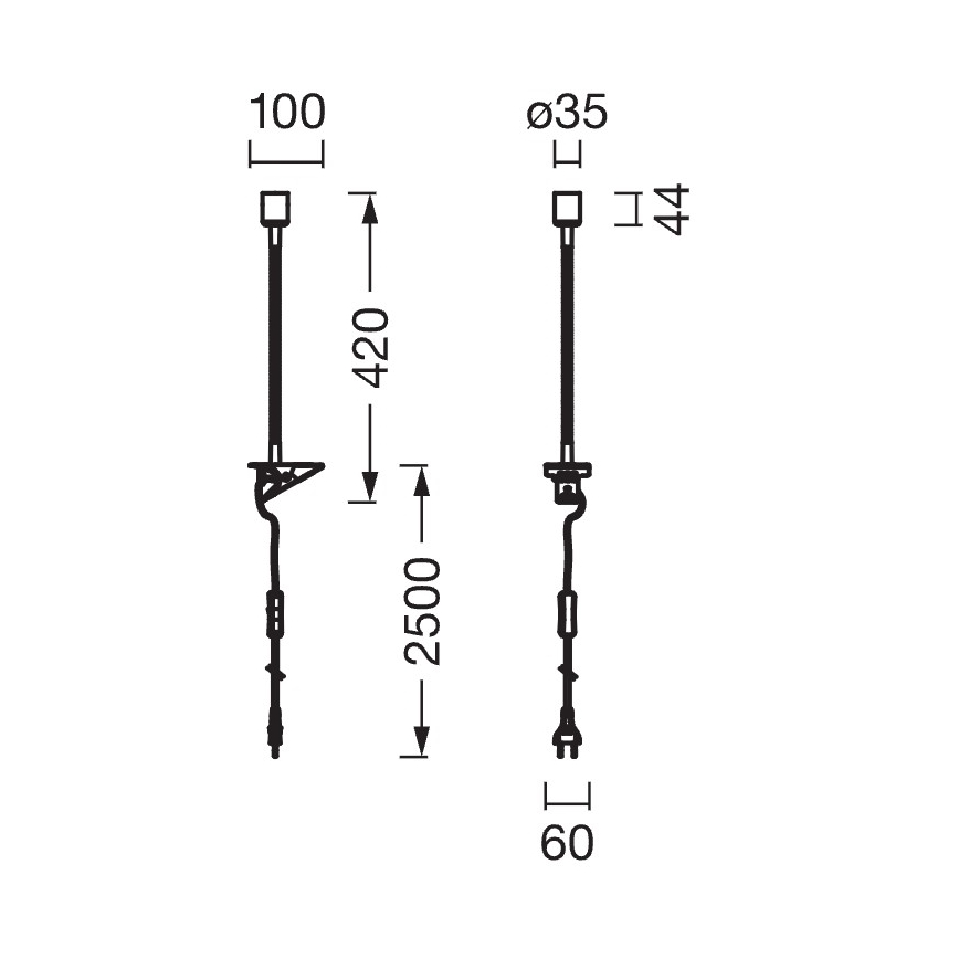 Osram - Candeeiro com clipe CLIP TUBE FLEX 1xGU10/5W/230V preto
