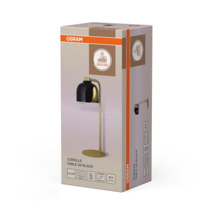 Osram - Candeeiro de mesa DECOR COROLLE 1xG9/20W/230V preto/dourado