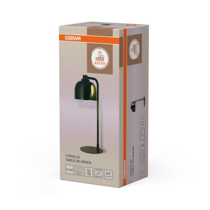 Osram - Candeeiro de mesa DECOR COROLLE 1xG9/20W/230V verde