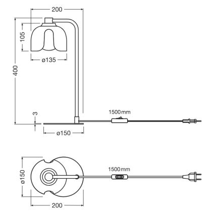 Osram - Candeeiro de mesa DECOR COROLLE 1xG9/20W/230V vermelho