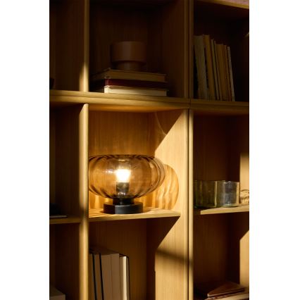 Osram - Candeeiro de mesa DECOR SMOKE 1xE27/12W/230V preto/cinzento fumado