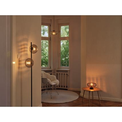Osram - Candeeiro de mesa DECOR SMOKE 1xE27/12W/230V preto/cinzento fumado