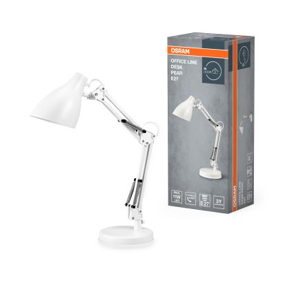 Osram - Candeeiro de mesa DESK LINE 1xE27/11W/230V branco