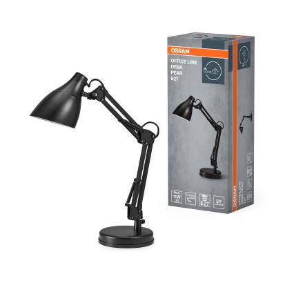 Osram - Candeeiro de mesa DESK LINE 1xE27/11W/230V preto
