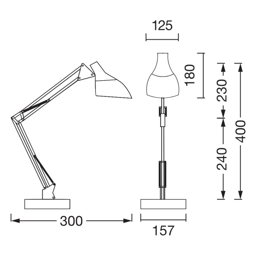 Osram - Candeeiro de mesa DESK LINE 1xE27/11W/230V preto