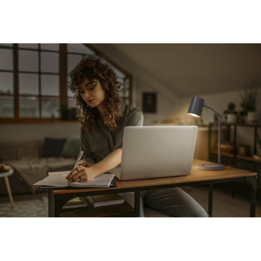 Osram - Candeeiro de mesa DESK LINE 1xGU10/9W/230V cinzento