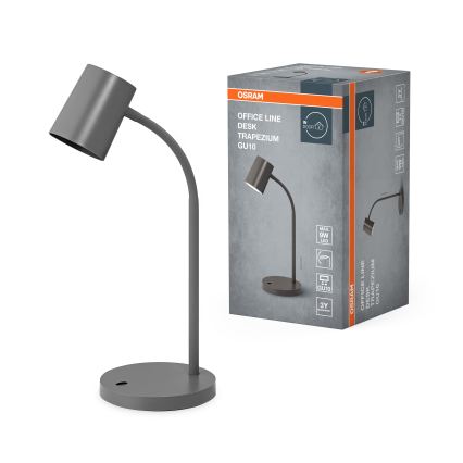Osram - Candeeiro de mesa DESK LINE 1xGU10/9W/230V cinzento