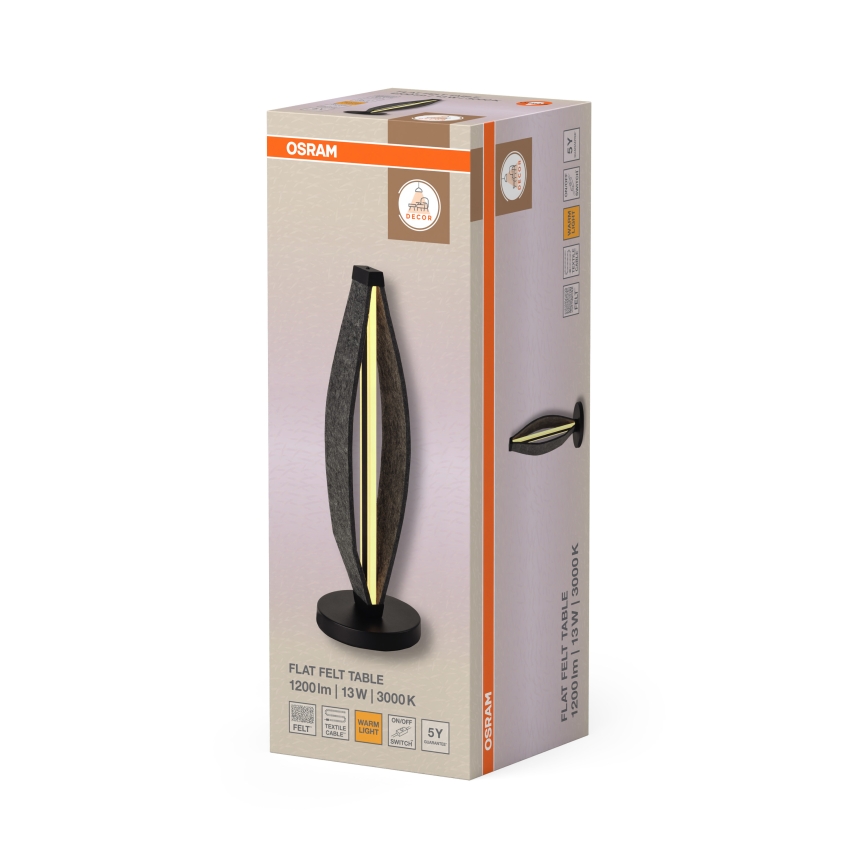 Osram - Candeeiro de mesa LED DECOR FLAT LED/13W/230V cinzento