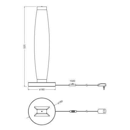 Osram - Candeeiro de mesa LED DECOR FLAT LED/13W/230V cinzento