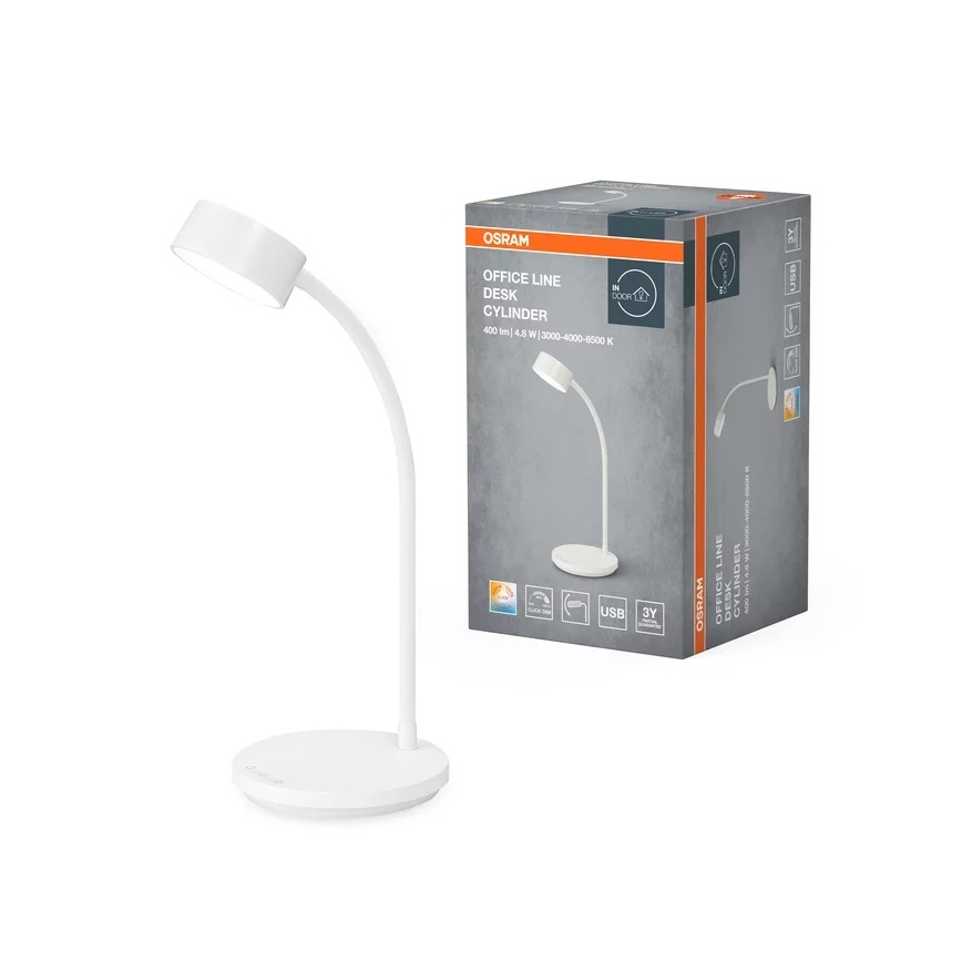 Osram - Candeeiro de Secretária LED Dimerizável OFFICE LINE LED/4,8W/230V 3000/4000/6500K Branco