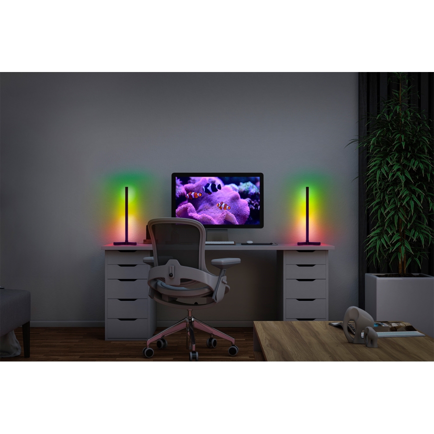 Osram - Candeeiro de mesa dimerizável LED RGBW SMART+ MAGIC LED/7,5W/230V 2700-6500K preto Wi-Fi + comando remoto