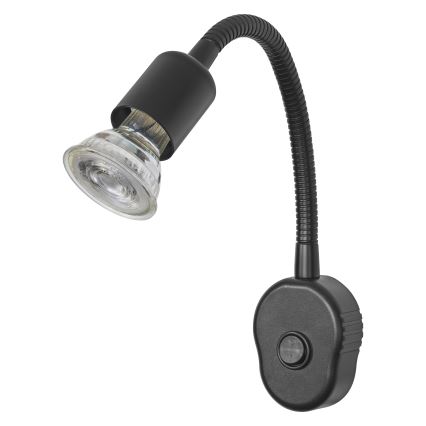 Osram - Candeeiro de parede flexível PLUG TUBE FLEX 1xGU10/5W/230V preto