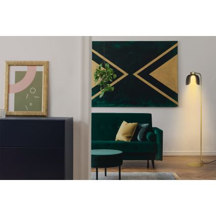 Osram - Candeeiro de pé DECOR COROLLE 1xE27/15W/230V preto/dourado