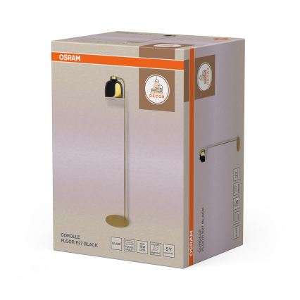 Osram - Candeeiro de pé DECOR COROLLE 1xE27/15W/230V preto/dourado