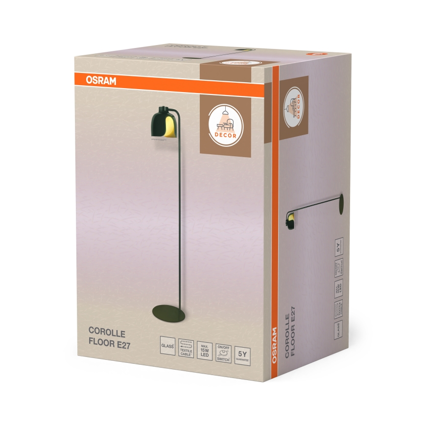 Osram - Candeeiro de pé DECOR COROLLE 1xE27/15W/230V verde