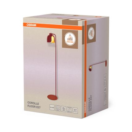 Osram - Candeeiro de pé DECOR COROLLE 1xE27/15W/230V vermelho