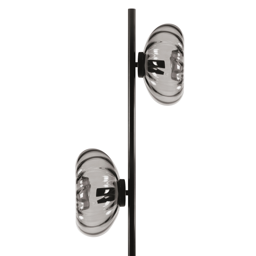 Osram - Candeeiro de pé DECOR SMOKE 2xE14/12W/230V preto/cinzento fumê