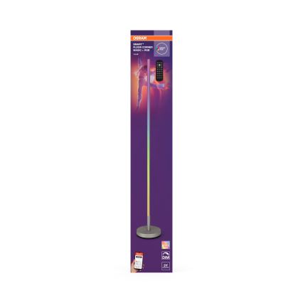 Osram - Candeeiro de pé LED RGBW dimerizável SMART+ MAGIC LED/11,5W/230V 2700-6500K prateado Wi-Fi + controlo remoto