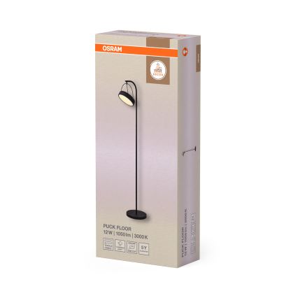 Osram - Candeeiro de pé LED DECOR PUCK LED/12W/230V CRI 90 preto