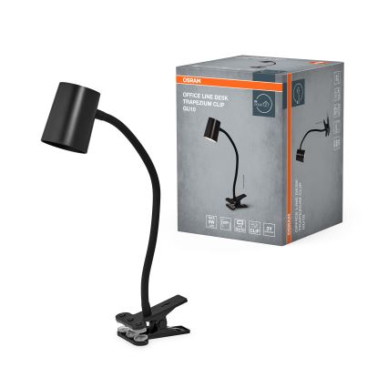Osram - Candeeiro de secretária com clipe DESK LINE 1xGU10/9W/230V preto