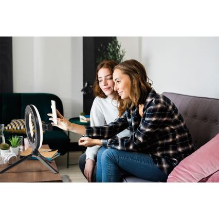 Osram - Lâmpada de secretária LED regulável com base e suporte para vlogging LED/5,5W/USB 3000-6500K 210 mAh
